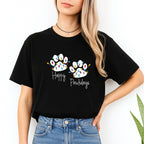 Merry & Furry Tees: “Happy Pawlidays Festive Paw Print Lights Design”