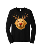 Reindeer Golden Retriever Christmas Design – Cute Holiday Dog Graphic