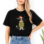 Merry & Furry Tees: Border Collie Christmas Lights Design – Cute Holiday Dog Lover Gift