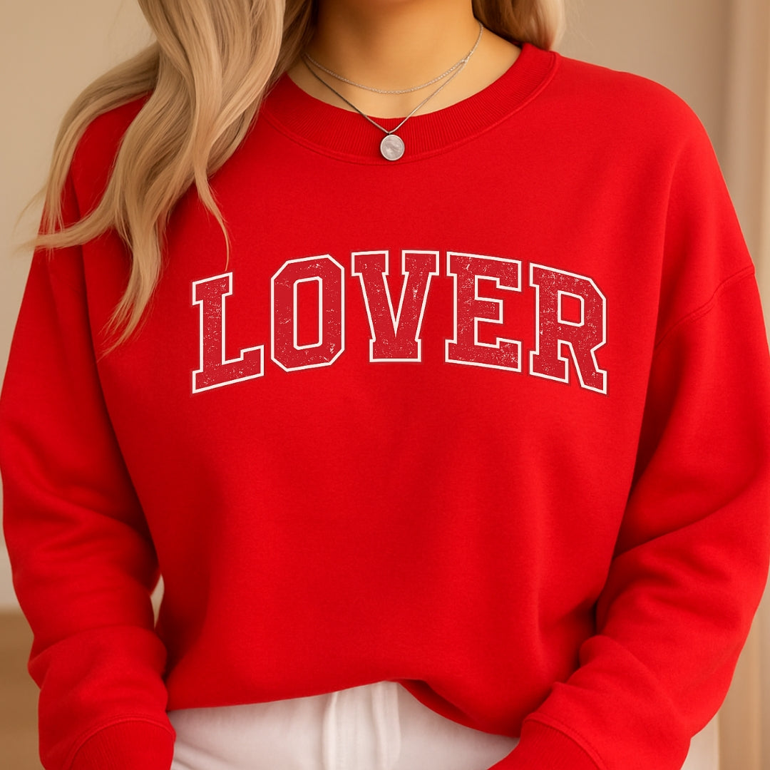 Lover Sweatshirt & Tee – Classic Valentine’s Day Varsity Shirt