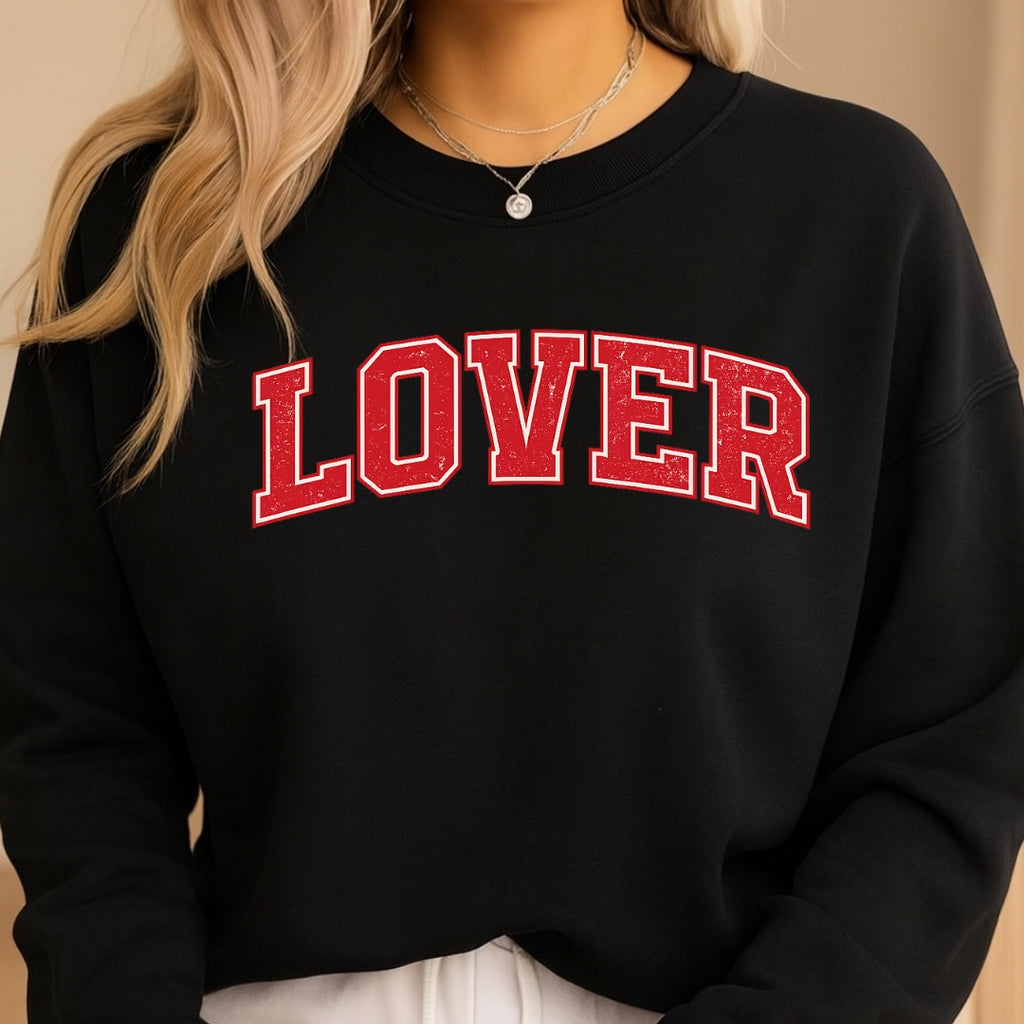 Lover Sweatshirt & Tee – Classic Valentine’s Day Varsity Shirt