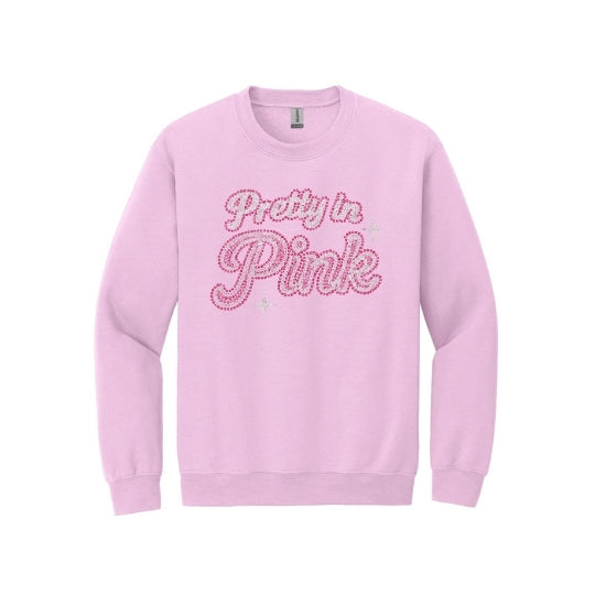 Pretty in Pink Rhinestone Sweatshirt