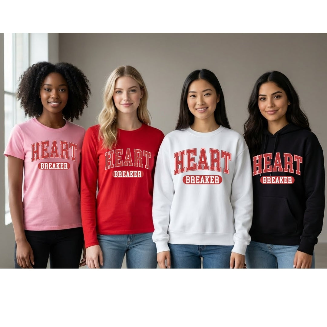 Heart Breaker Sweatshirt & Tee – Bold Valentine’s Day Statement Outfit