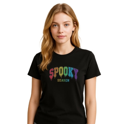 Rhinestone Rainbow “Spooky Season” T-Shirt