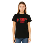 Minimalist Holiday Shirt - Merry Christmas Graphic Apparel