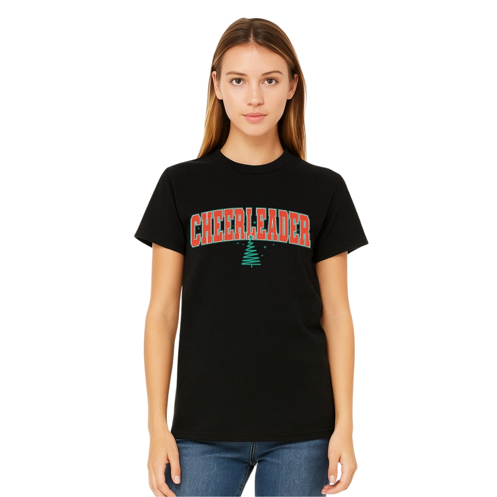 Holiday Shirt - Festive “Cheerleader” Christmas Apparel – Perfect Holiday Spirit Wear for Cheer Teams