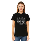 Minimalist Holiday Shirt - Merry Merry Christmas Graphic Tee