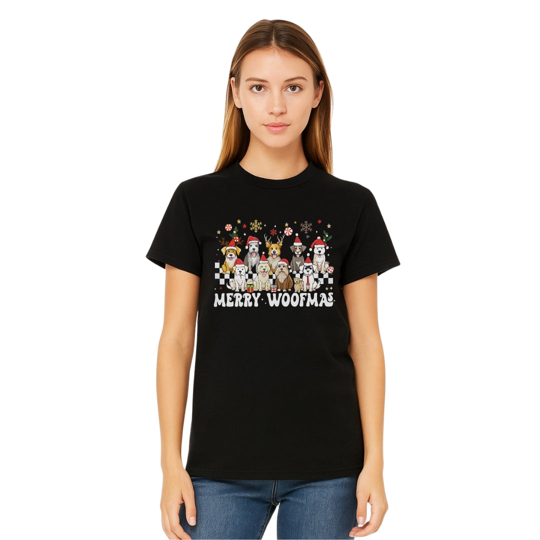 Christmas Tee for Pet Parents : Merry Woofmas Dog Lover Apparel