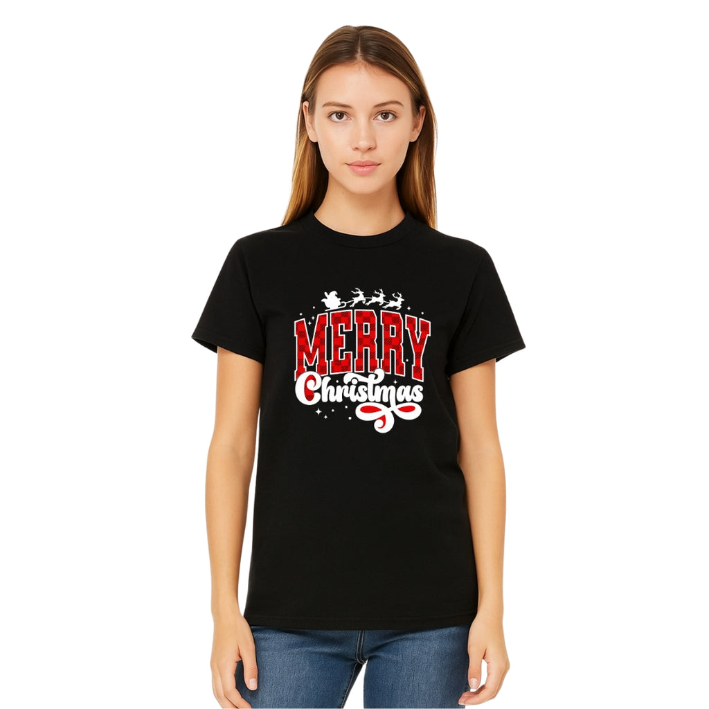 Holiday Shirt - Merry Christmas Buffalo Plaid Graphic