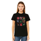 Merry & Furry Tees:Festive Paw Prints and Christmas Trees