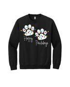 “Happy Pawlidays Festive Paw Print Lights Design”