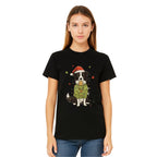 Merry & Furry Tees: Border Collie Christmas Lights Design – Cute Holiday Dog Lover Gift
