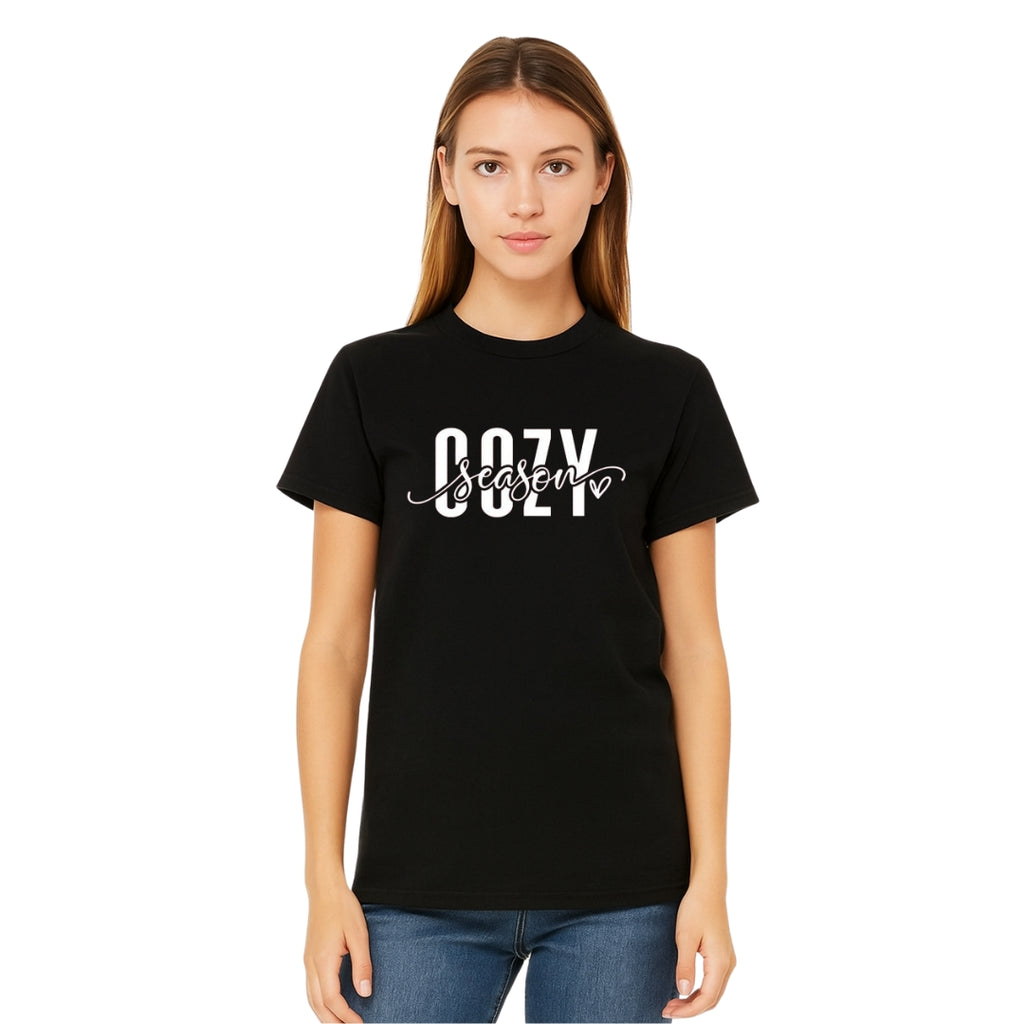 Minimalist Holiday Shirt - Cozy Season Script Design