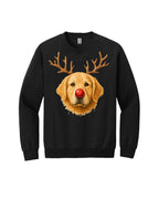 Reindeer Golden Retriever Christmas Design – Cute Holiday Dog Graphic