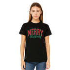 Minimalist Holiday Shirt - “Merry Christmas” Bold Letter Design