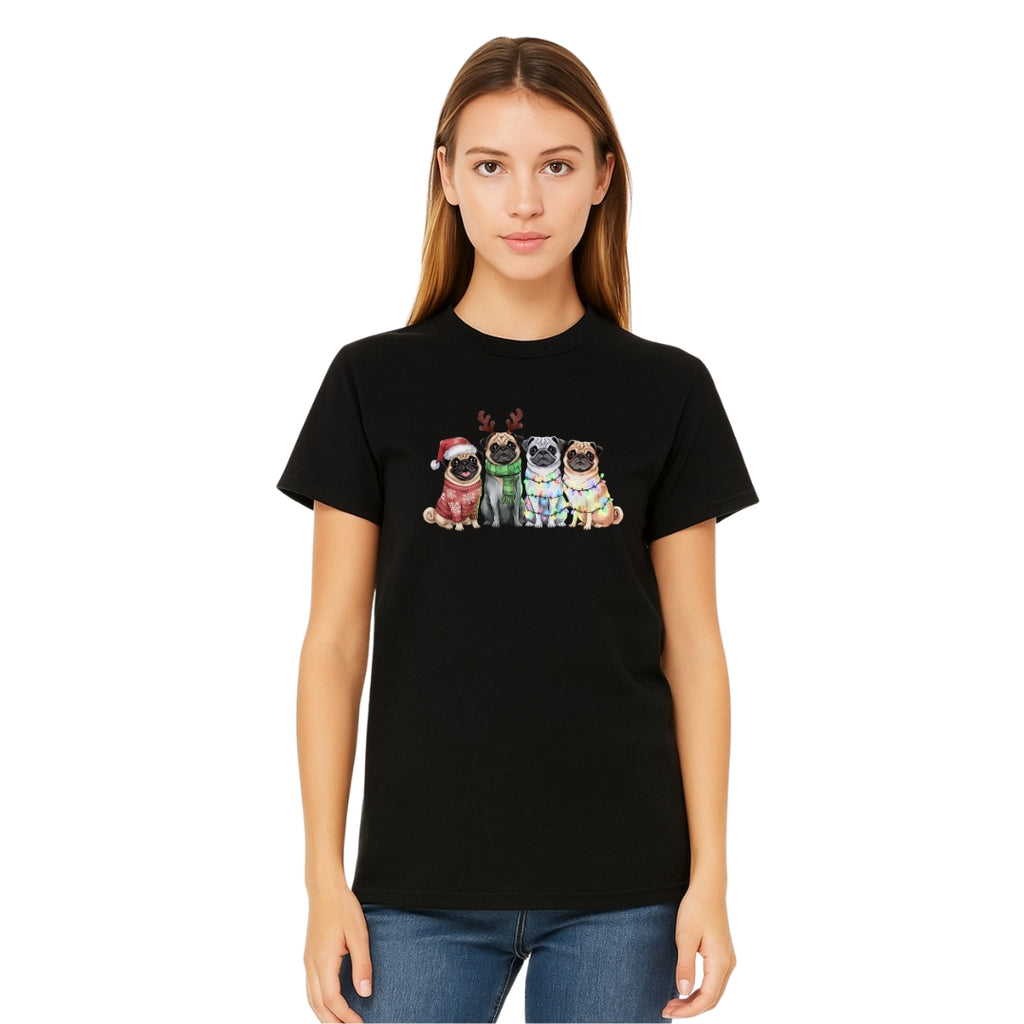 Merry & Furry Tees: Festive Pug Christmas Apparel – Cute Holiday Dog Lover Gift