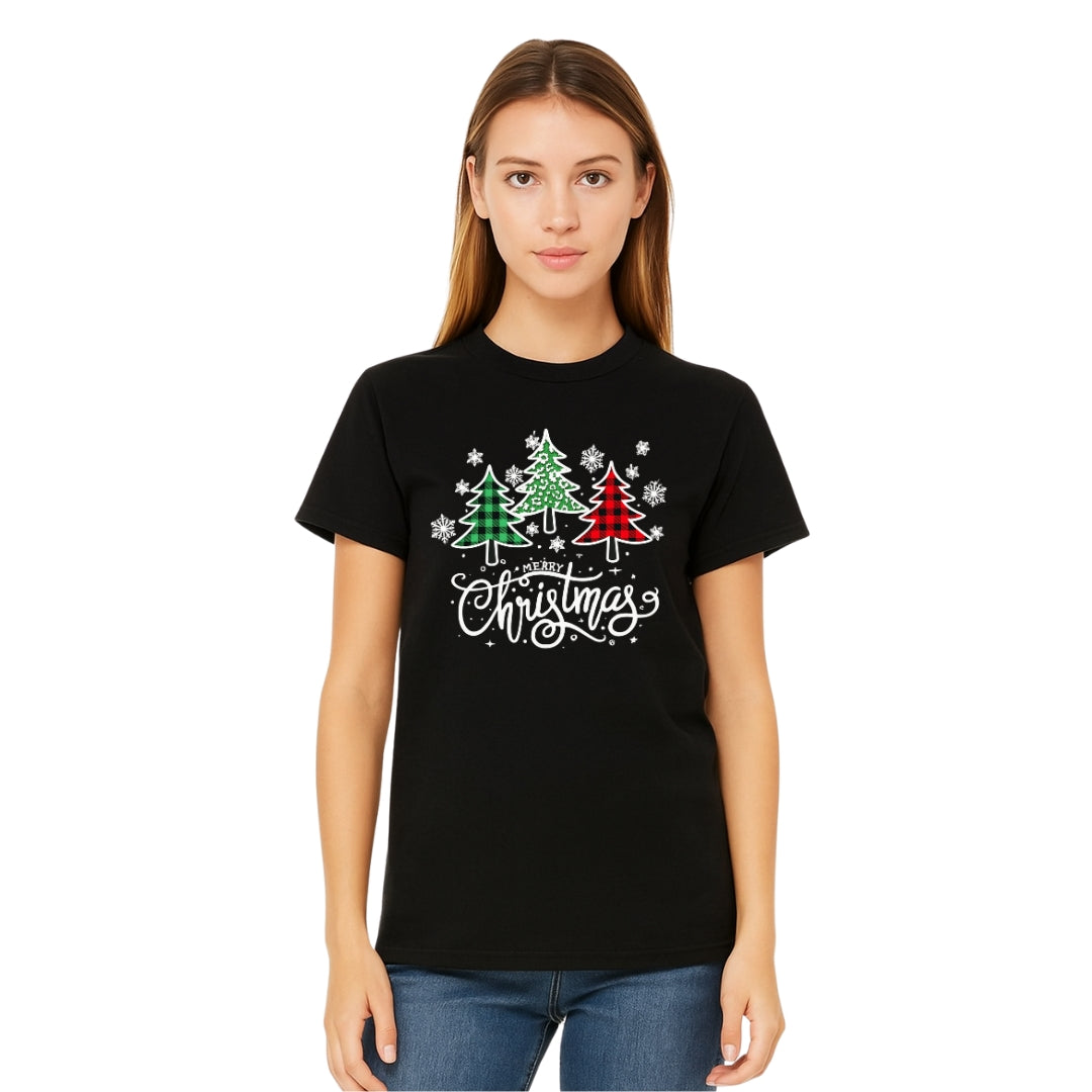 Holiday Shirt -Merry Christmas 3 Graphic Trees