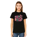 Holiday Shirt - Merry and Bright Pastel Christmas Graphic