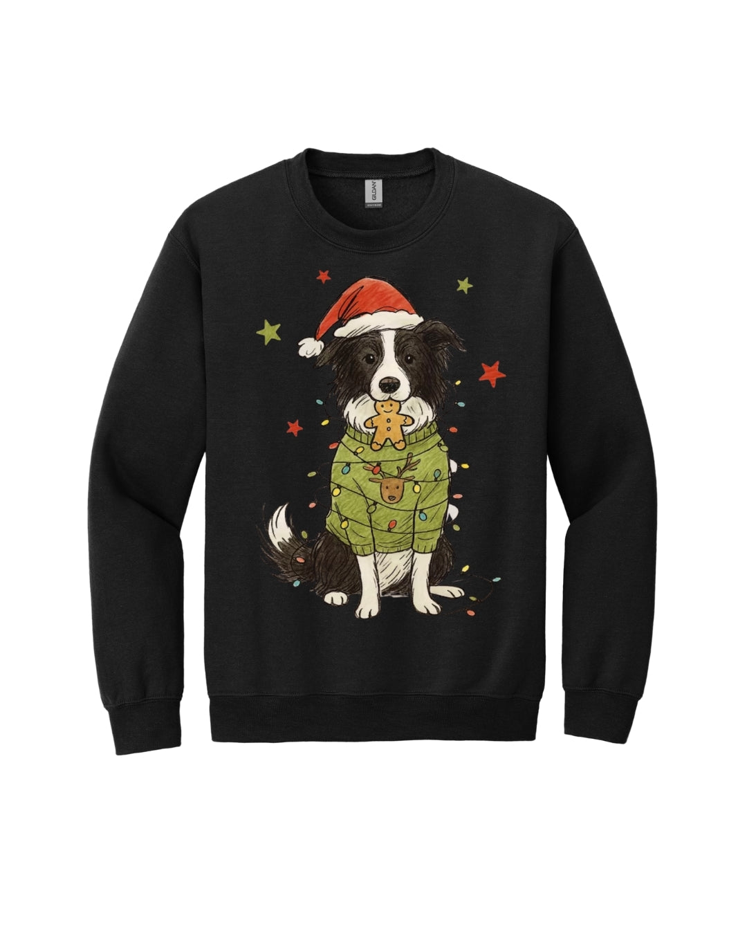 Border Collie Christmas Lights Design – Cute Holiday Dog Lover Gift