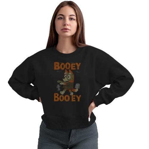 Rhinestone “BOOEY” Wolf Halloween Sweatshirt