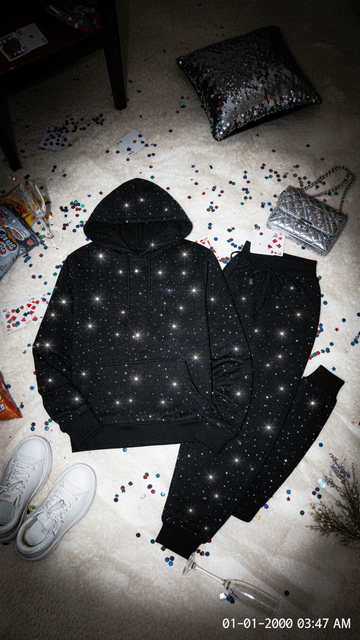 TL Lounge Silver Rhinestone Set