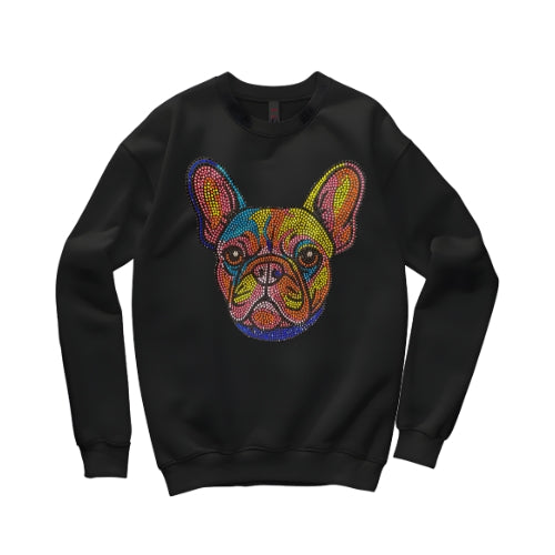 Custom Rhinestone Pet Portrait Sweatshirt