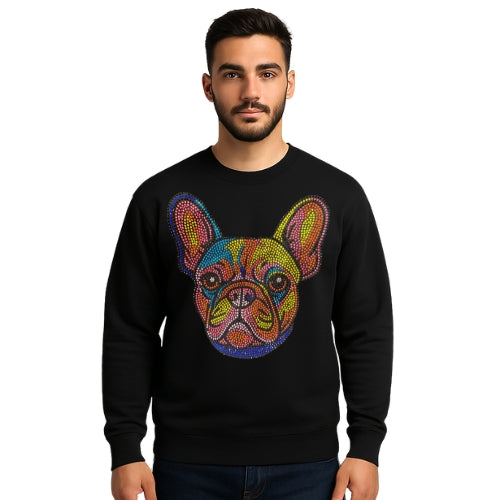 Custom Rhinestone Pet Portrait Sweatshirt