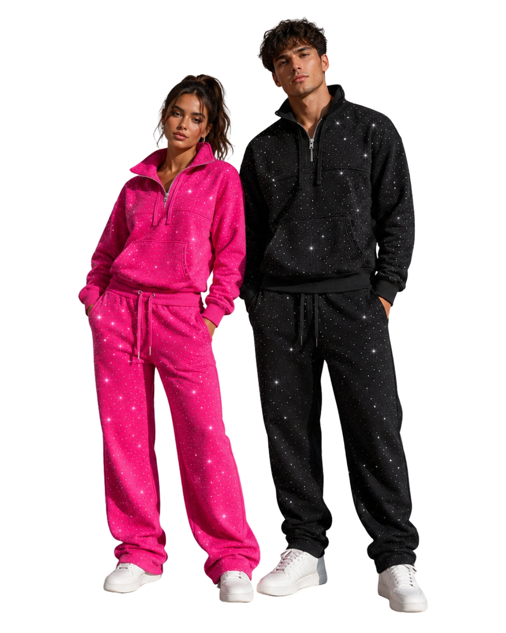 Half Time™ Quarter Zip Jacket Rhinestone Set