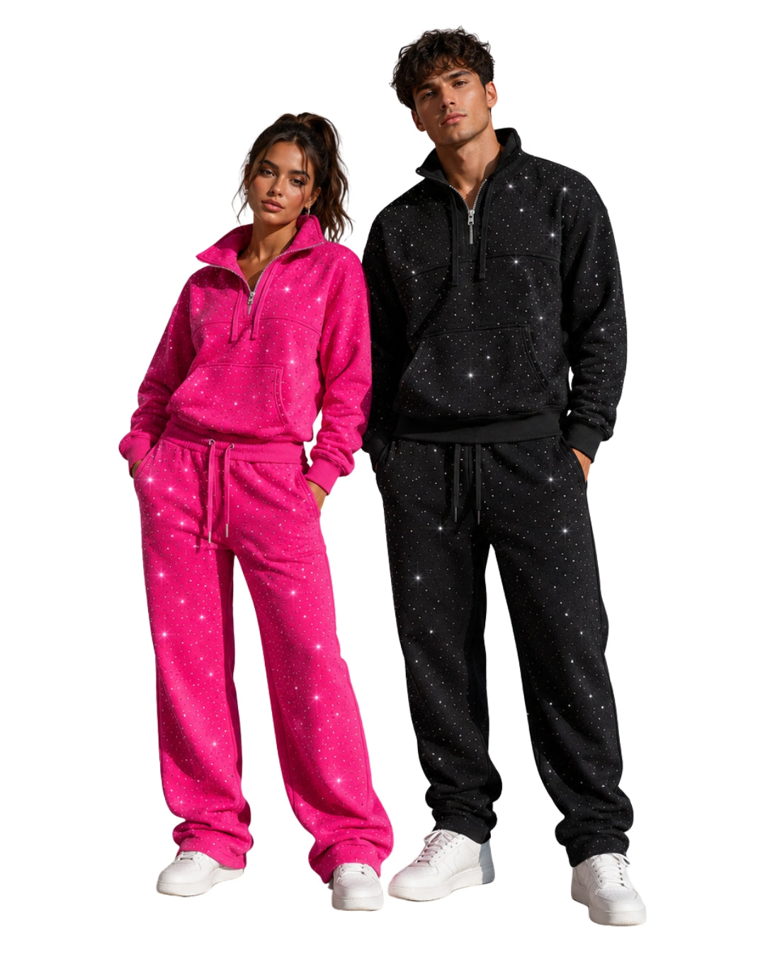 Half Time™ Quarter Zip Jacket Rhinestone Set