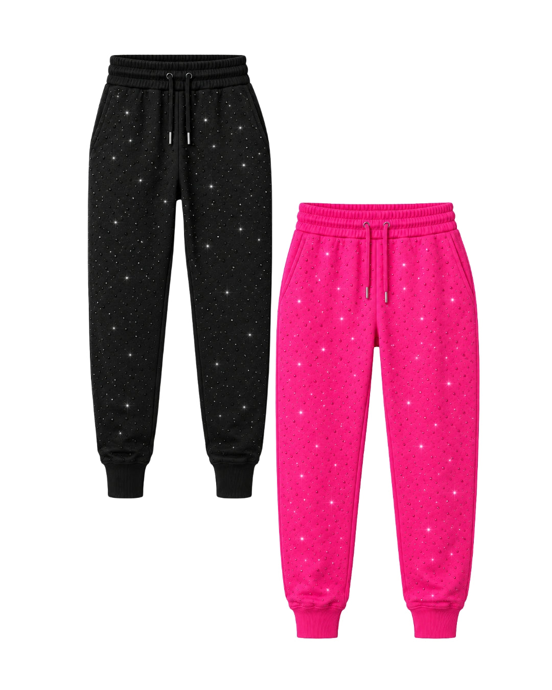 Half Time Rhinestone Jogger Pants – Tone-on-Tone Sparkle Edition