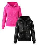 Silver Rhinestone Field Hoodie