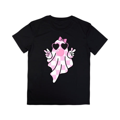 Pink Checkered Ghost T-Shirt