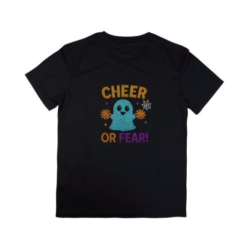 Rhinestone “Cheer or Fear” Ghost T-Shirt