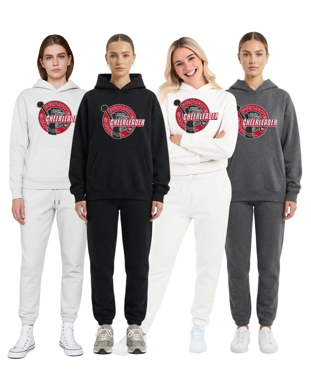 Wesley Padilla Hoodie + Jogger Set - Private Cheer (Crimson Crest)