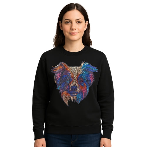 Custom Rhinestone Pet Portrait Sweatshirt