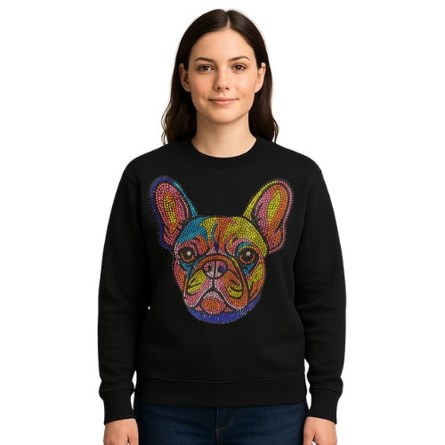 Custom Rhinestone Pet Portrait Sweatshirt