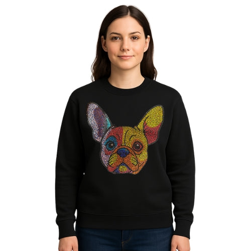 Custom Rhinestone Pet Portrait Sweatshirt